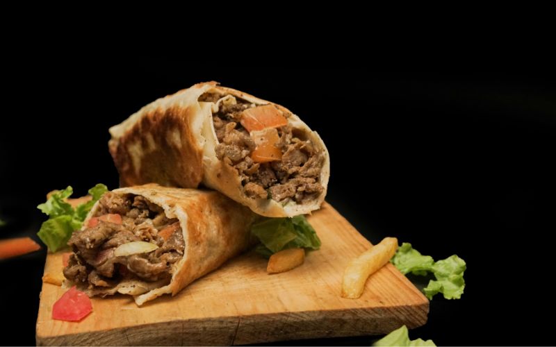 what is beef shawarma vertical rotisserie slow roasted beef