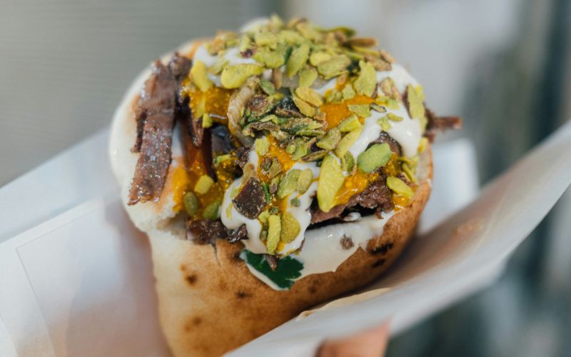 Authentic beef shawarma recipe wrapped in warm pita bread