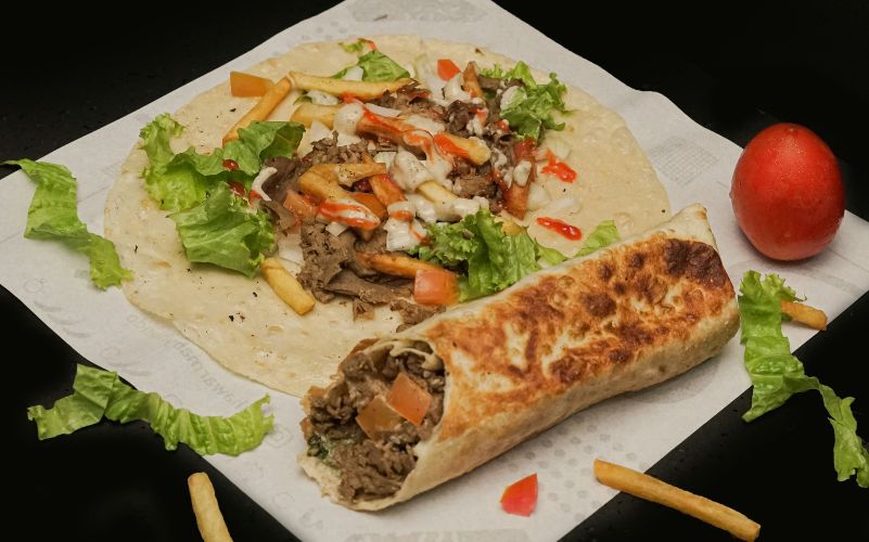 Vegetarian shawarma recipe with roasted vegetables