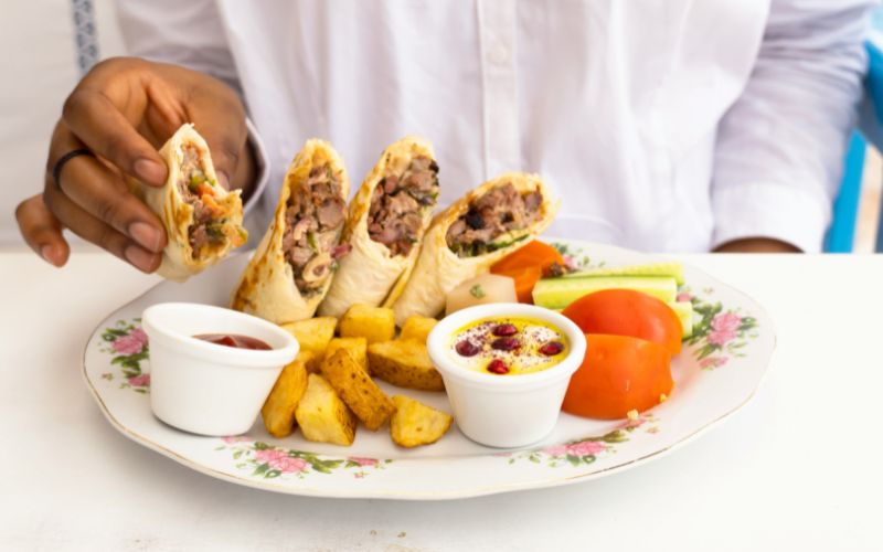 What Is Shawarma Sauce? Homemade garlic shawarma sauce prepared with yogurt and herbs